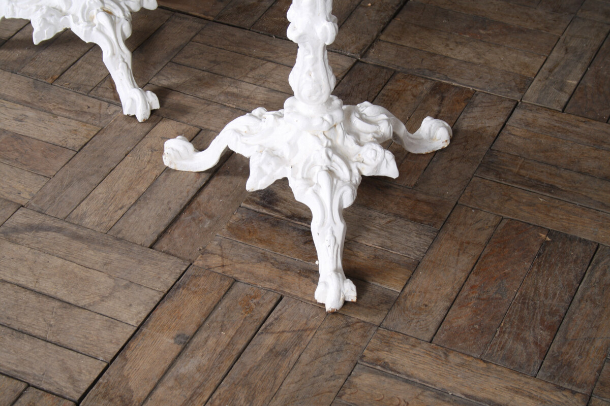 A Pair of Victorian Cast Iron Torchere Plant Stands - Image 4