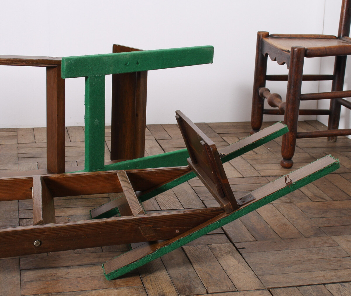 Tall Antique 19th Century Country House Library Ladders of Welsh Heritage - Image 17