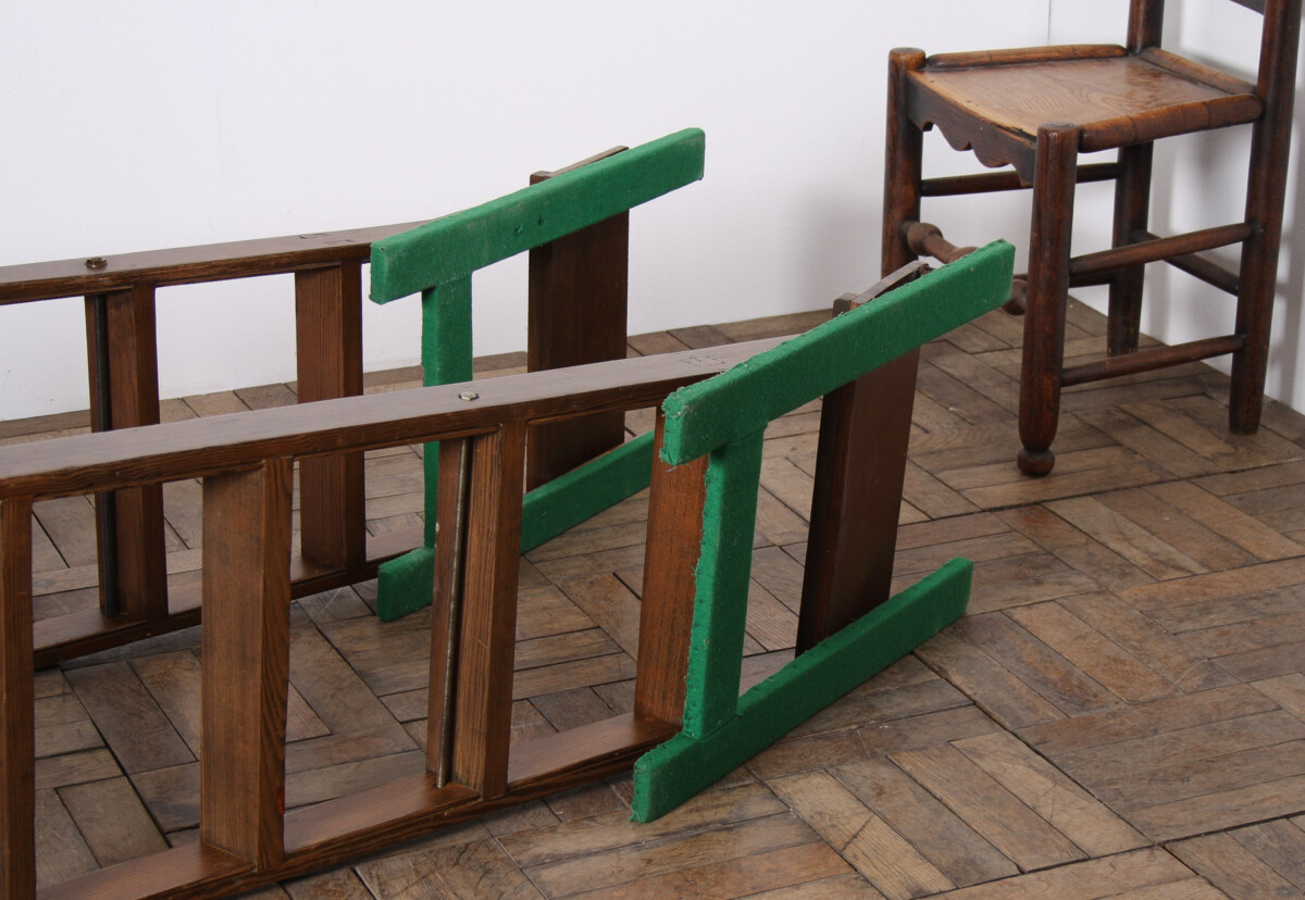 Tall Antique 19th Century Country House Library Ladders of Welsh Heritage - Image 16