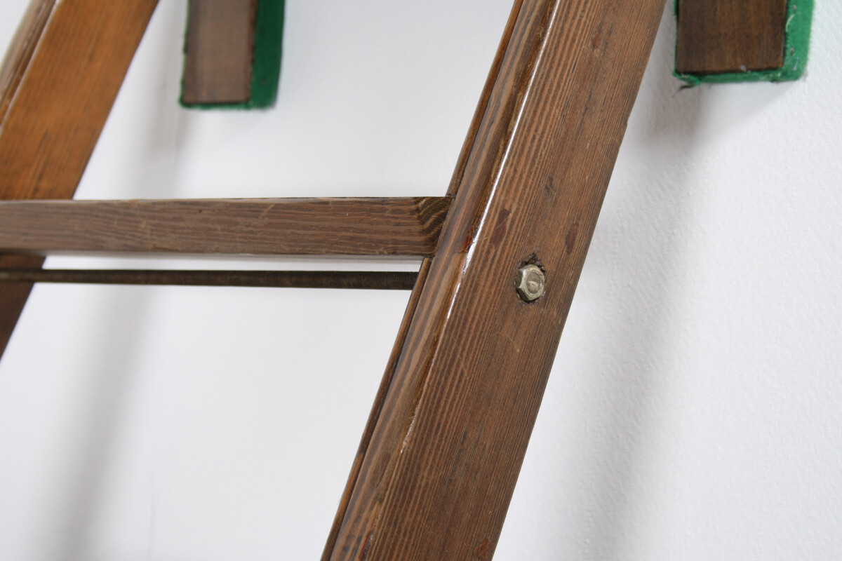 Tall Antique 19th Century Country House Library Ladders of Welsh Heritage - Image 12