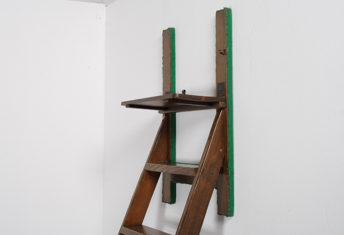 Tall Antique 19th Century Country House Library Ladders of Welsh Heritage - Image 5