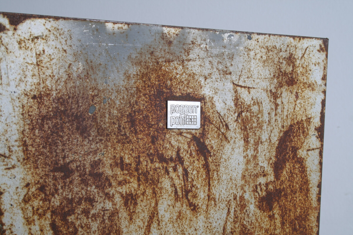 A Pair of Brutalist Industrial Metal Plant Stands by Poggen Pohl - Image 7