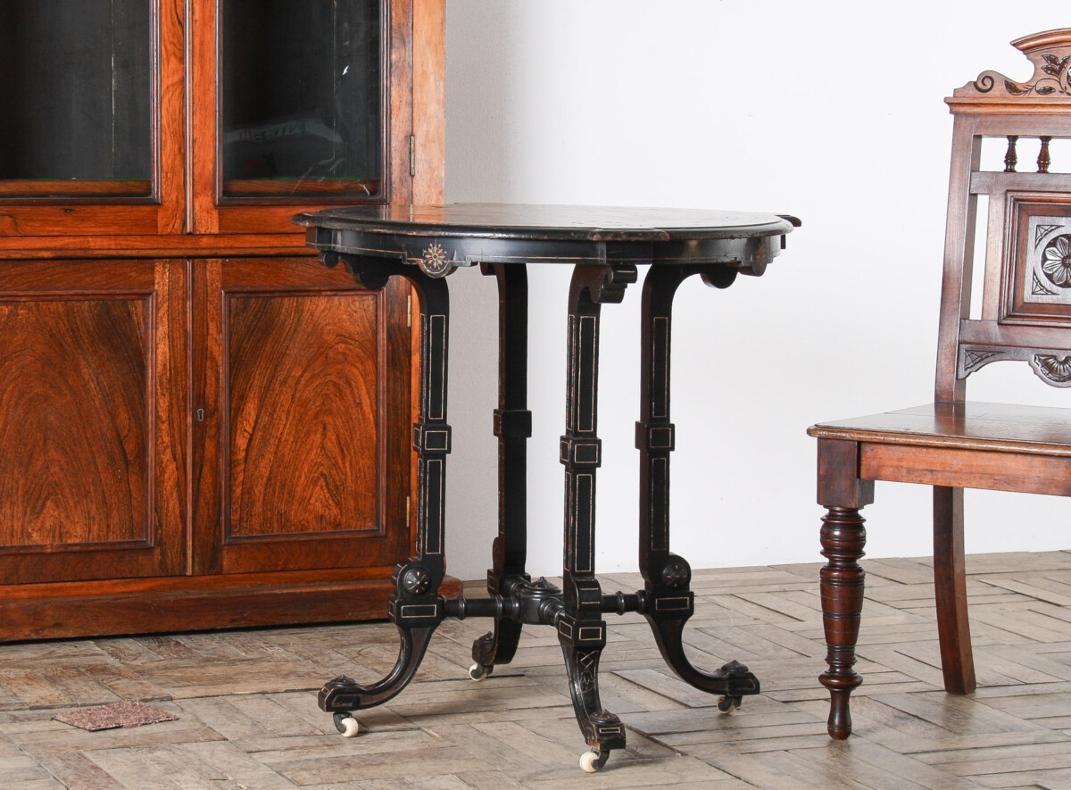 Antique 19th Century Aesthetic Movement Ebonised Side Table