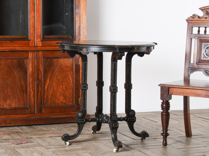 Antique 19th Century Aesthetic Movement Ebonised Side Table