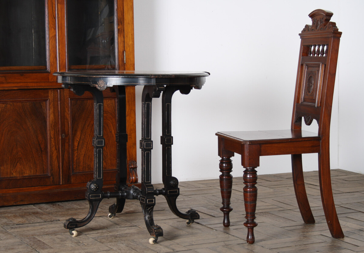 Antique 19th Century Aesthetic Movement Ebonised Side Table - Image 7