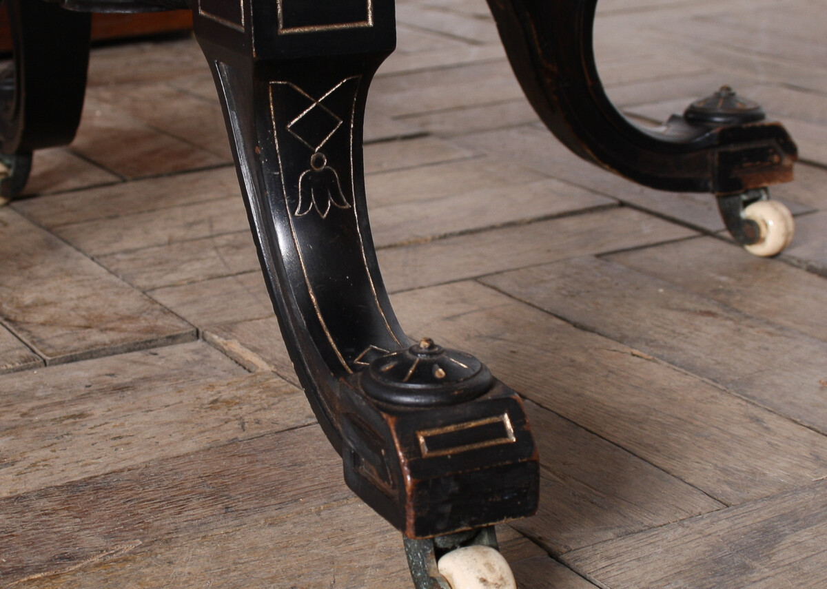 Antique 19th Century Aesthetic Movement Ebonised Side Table - Image 5