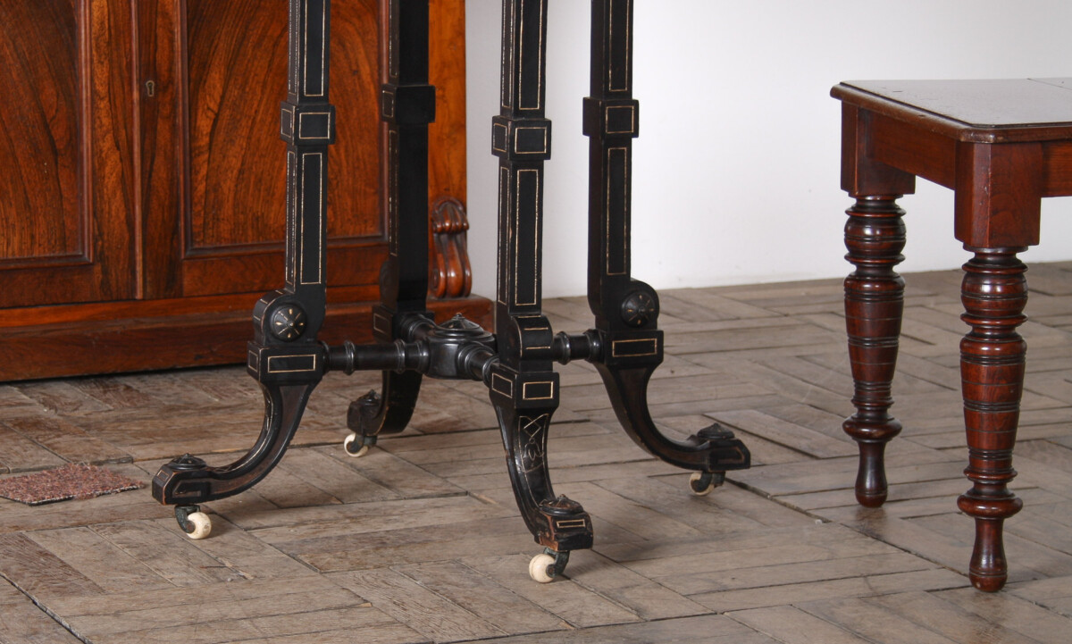 Antique 19th Century Aesthetic Movement Ebonised Side Table - Image 3