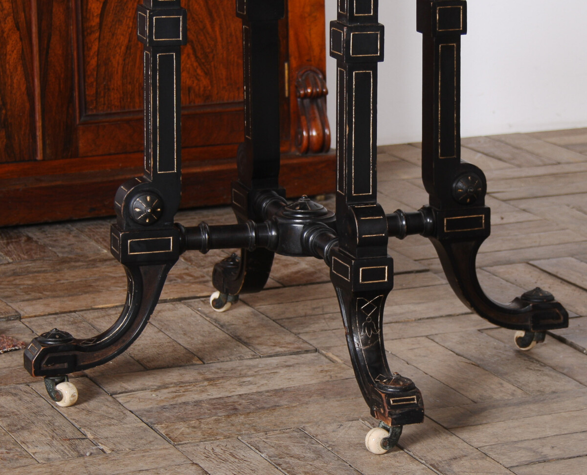 Antique 19th Century Aesthetic Movement Ebonised Side Table - Image 14