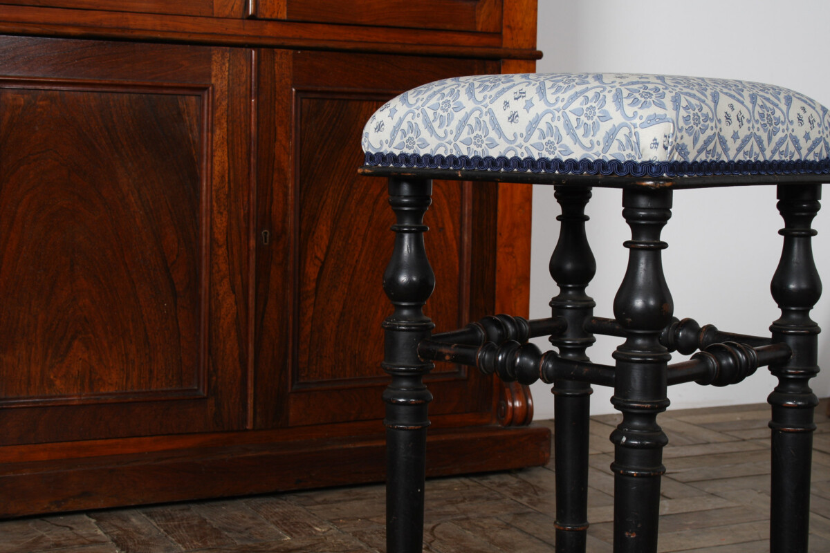 Ebonised Piano Stool by Henry Brooks & Co London | Dressing Table Stool | Circa 1880 - Image 14