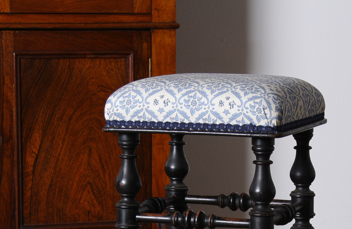 Ebonised Piano Stool by Henry Brooks & Co London | Dressing Table Stool | Circa 1880 - Image 2