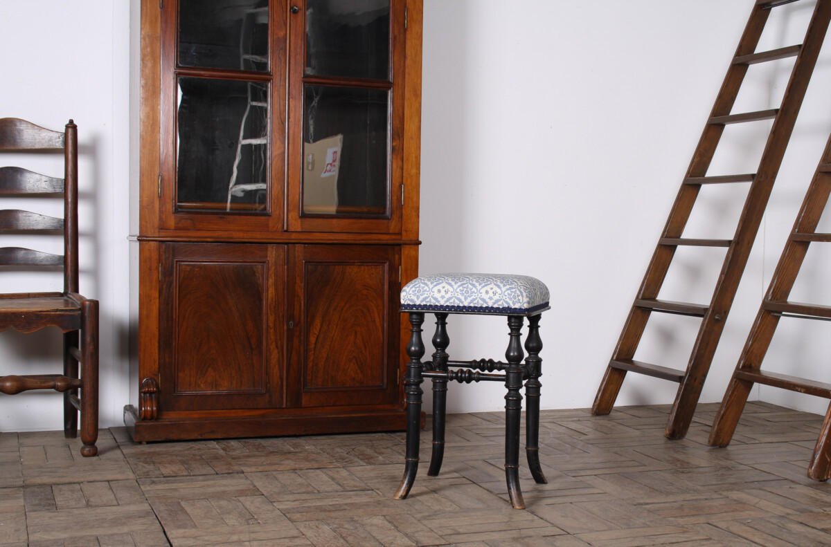 Ebonised Piano Stool by Henry Brooks & Co London | Dressing Table Stool | Circa 1880 - Image 5