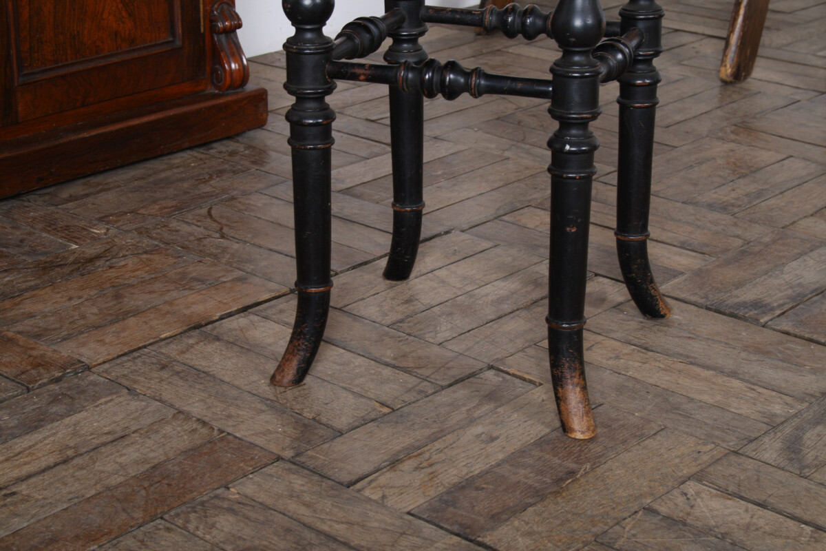 Ebonised Piano Stool by Henry Brooks & Co London | Dressing Table Stool | Circa 1880 - Image 9