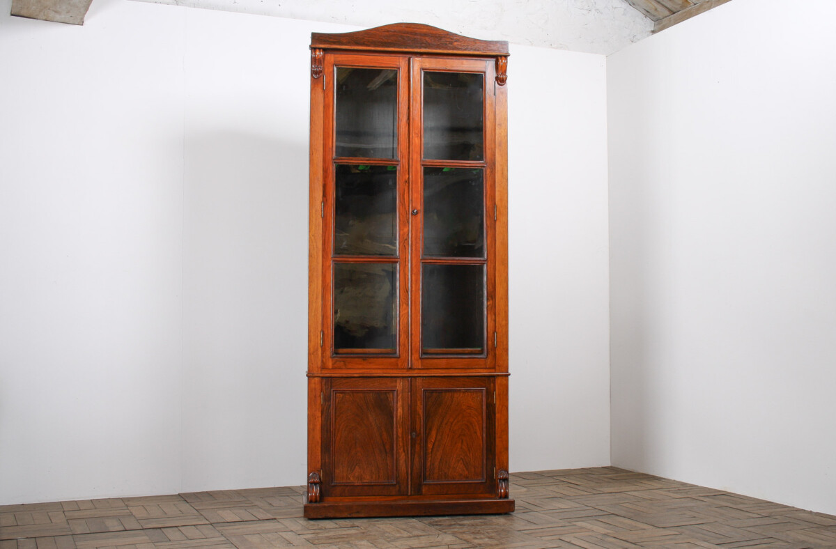 Antique 19th Century English Rosewood Gun Cabinet Hunting Furniture