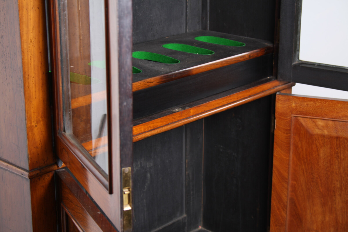 Antique 19th Century English Rosewood Gun Cabinet Hunting Furniture - Image 2