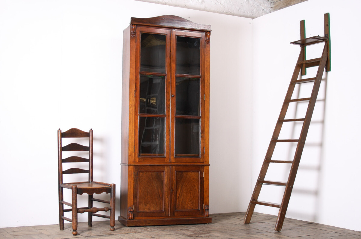 Antique 19th Century English Rosewood Gun Cabinet Hunting Furniture - Image 4