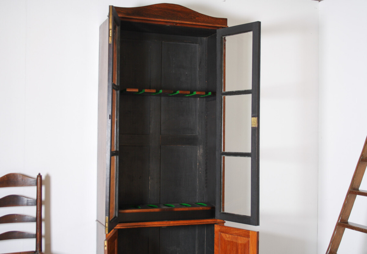 Antique 19th Century English Rosewood Gun Cabinet Hunting Furniture - Image 15