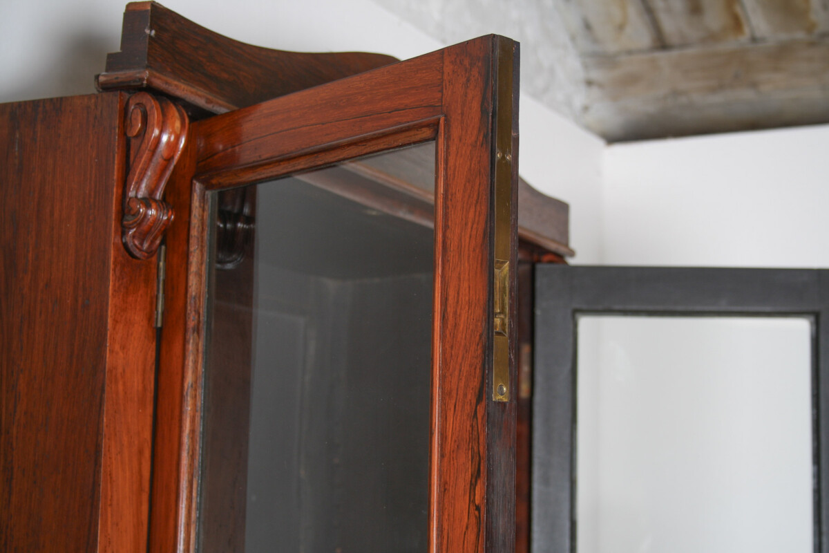 Antique 19th Century English Rosewood Gun Cabinet Hunting Furniture - Image 13