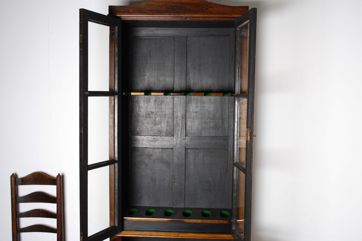 Antique 19th Century English Rosewood Gun Cabinet Hunting Furniture - Image 12