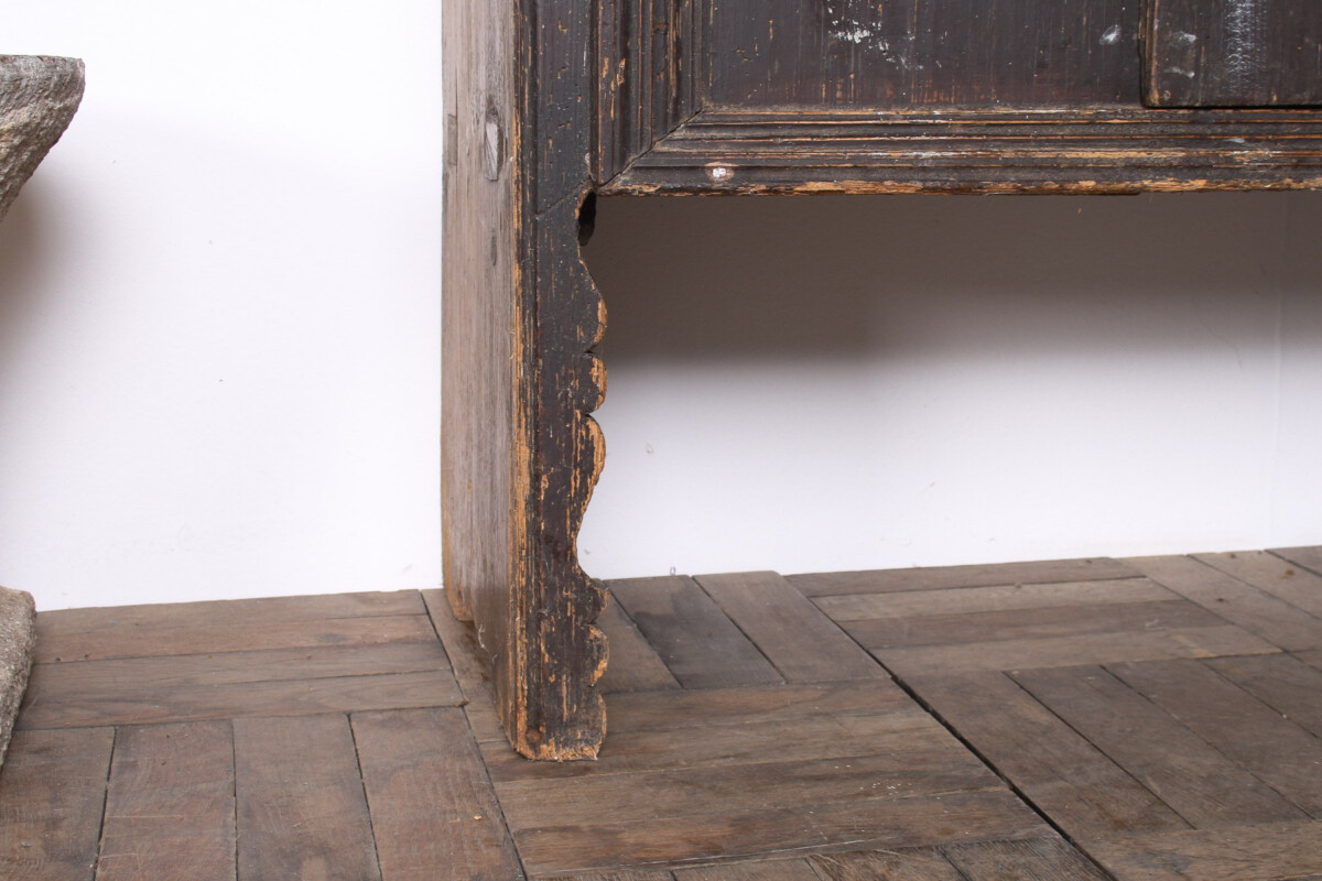 Primitive Rustic European Farmhouse Dresser Display Unit with Storage Shelves - Image 6