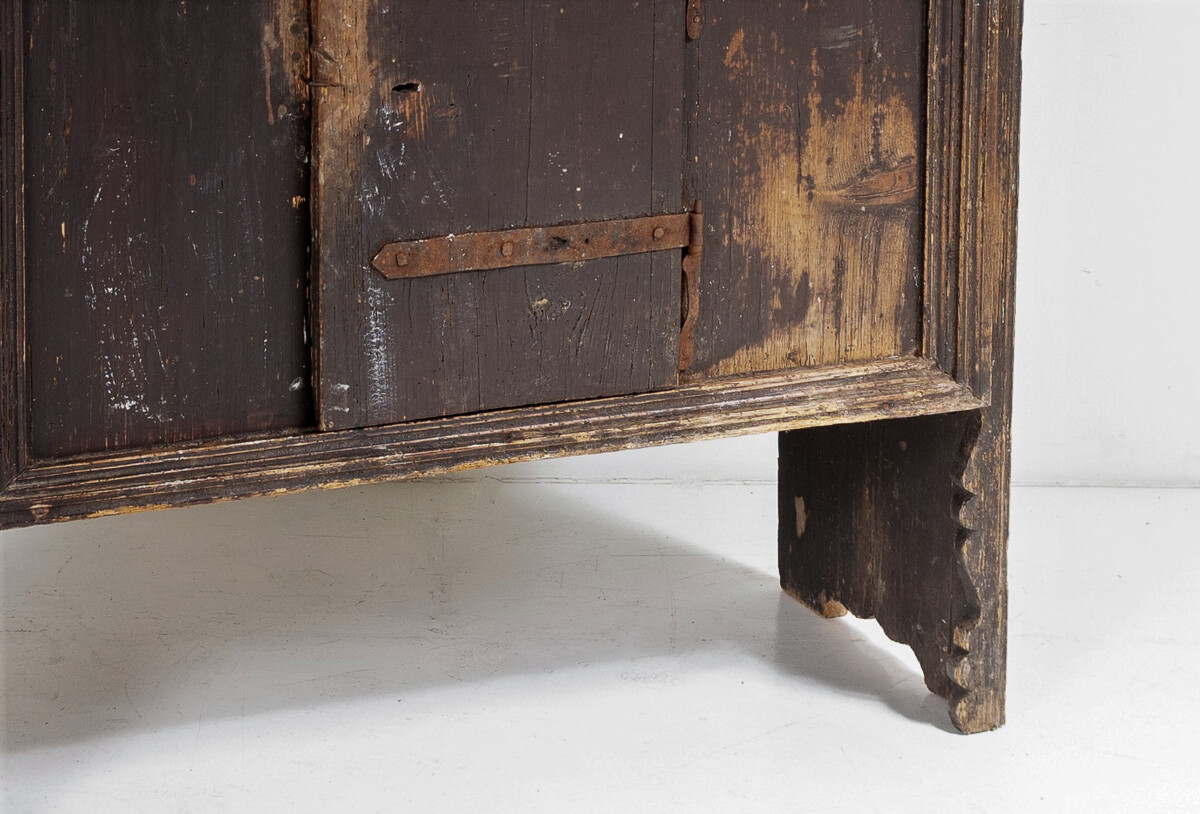 Primitive Rustic European Farmhouse Dresser Display Unit with Storage Shelves - Image 12