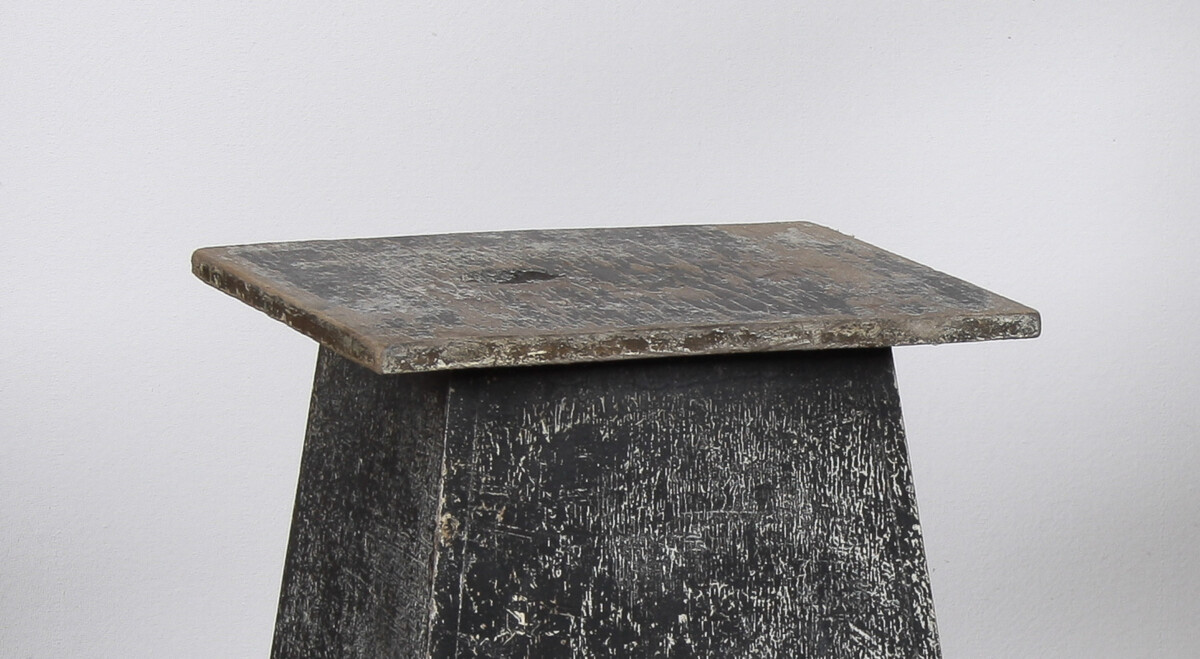 Small Arts and Crafts Hand-Painted Side Table with Rustic Patina - Image 13
