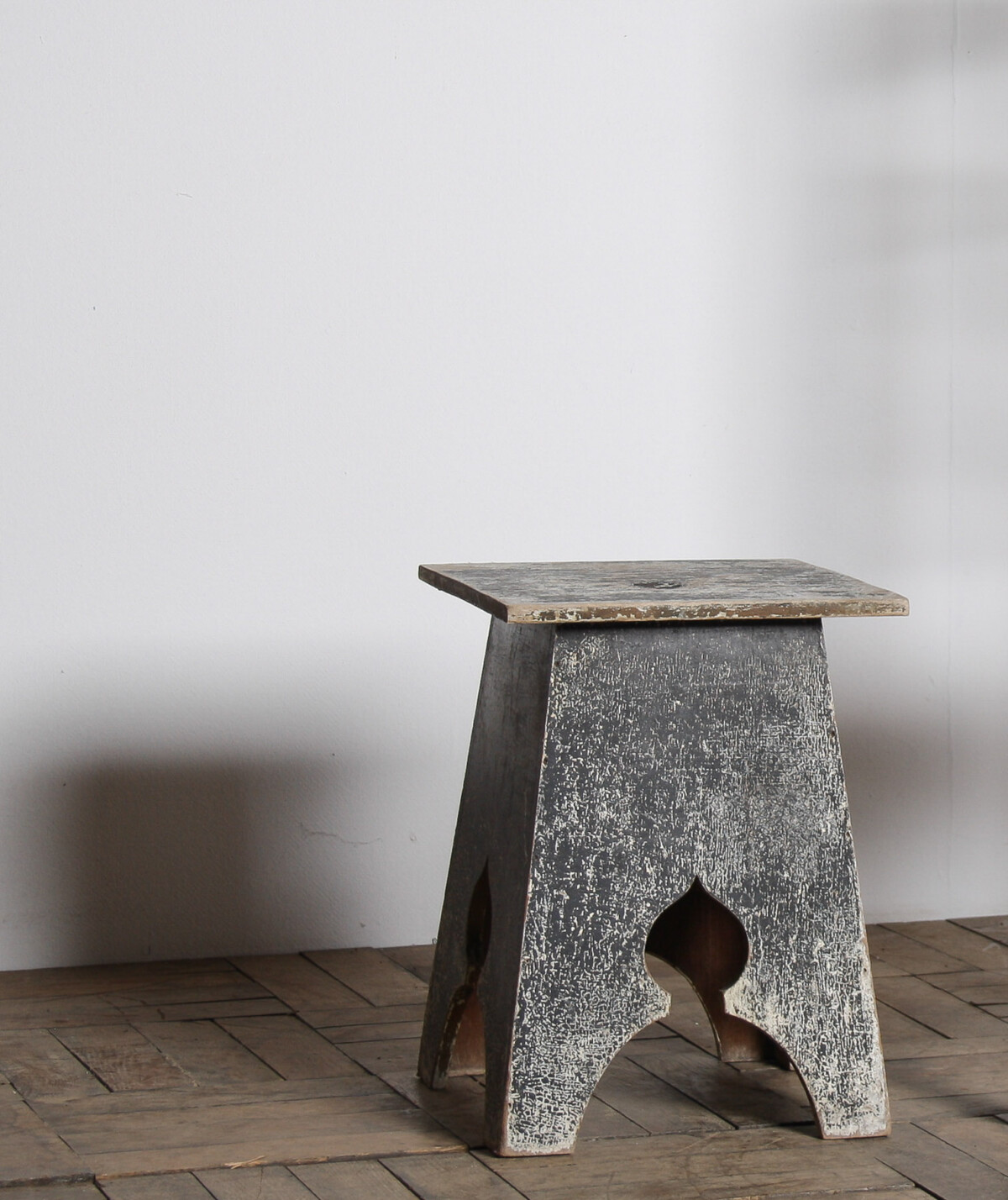 Small Arts and Crafts Hand-Painted Side Table with Rustic Patina - Image 10