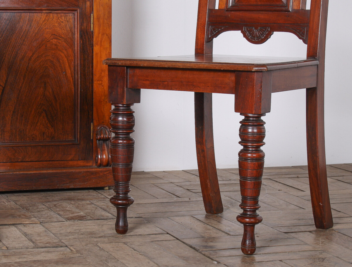 Antique Irish Aesthetic Movement Occasional Hall Chair - Image 2