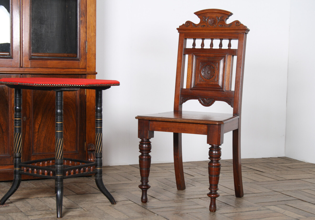Antique Irish Aesthetic Movement Occasional Hall Chair