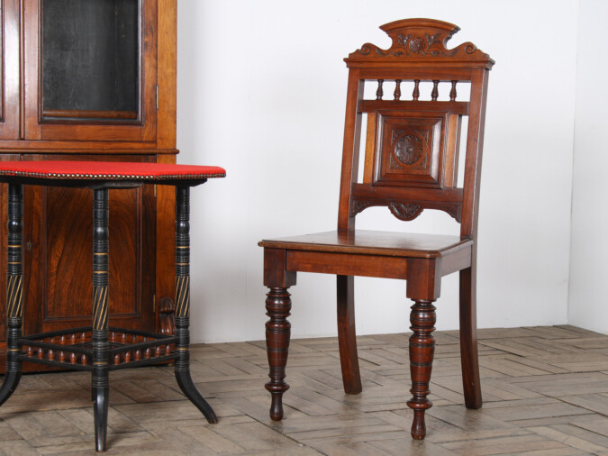 Antique Irish Aesthetic Movement Occasional Hall Chair