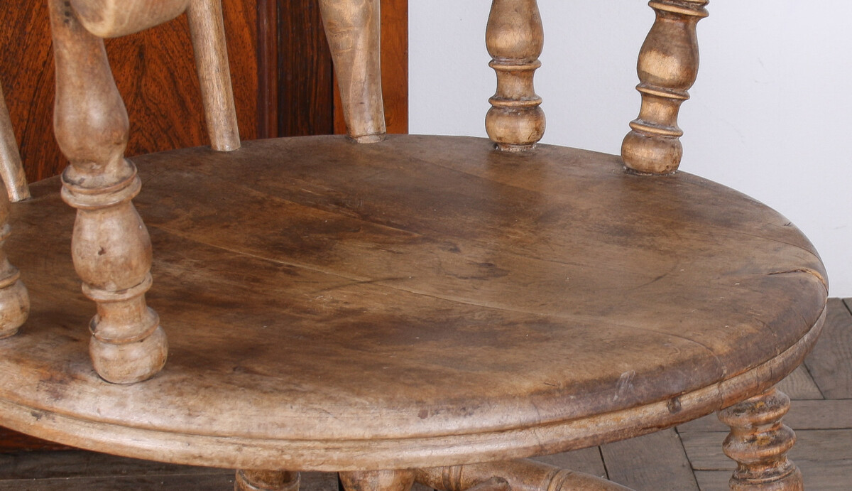 Antique Elm Low Back Windsor Armchair | Fireside Smokers Chair - Image 14