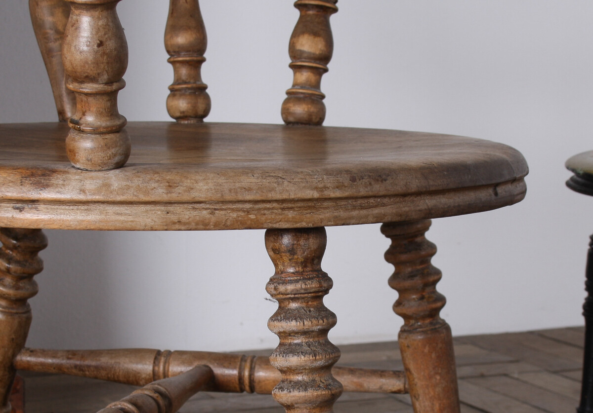 Antique Elm Low Back Windsor Armchair | Fireside Smokers Chair - Image 10