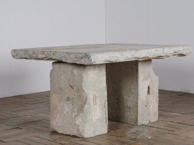 Reclaimed Yorkstone Carved Stone Coffee Table Garden Feature
