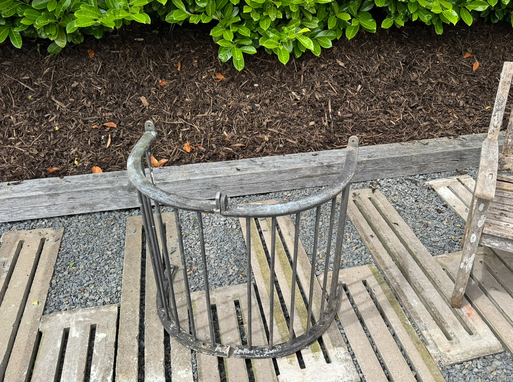 Pair of Reclaimed Architectural Cast Iron Curved Railing Tree Guard Garden Feature - Image 2