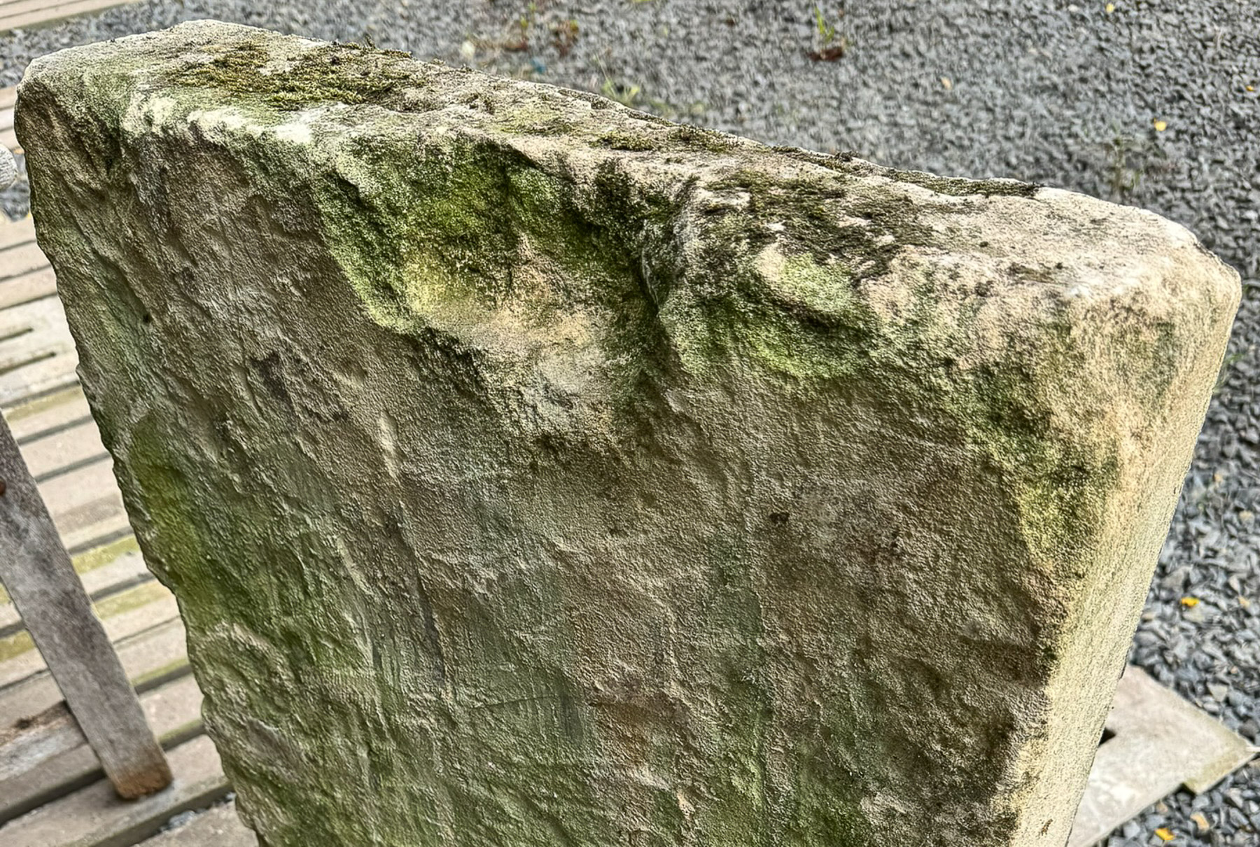 Large Victorian 1887 Carved Date Stone Architectural Garden Ornament - Image 11