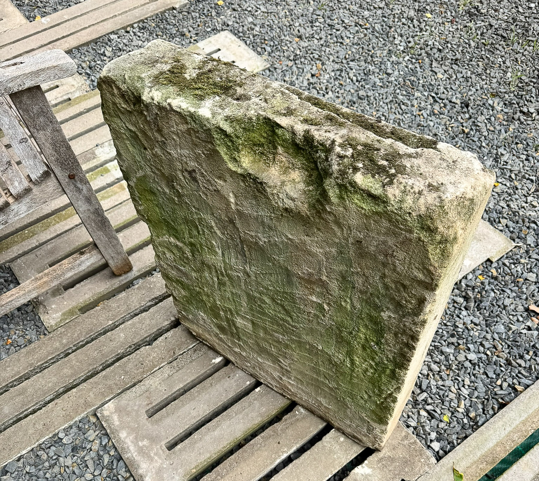 Large Victorian 1887 Carved Date Stone Architectural Garden Ornament - Image 10