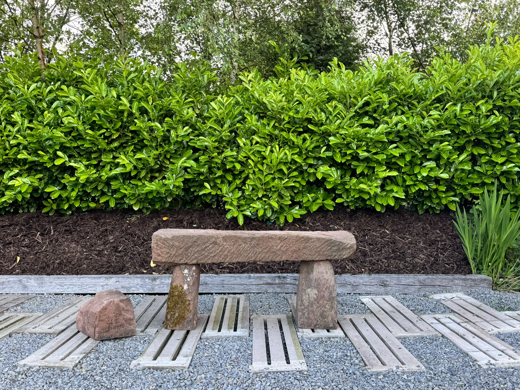 Large Reclaimed Red Sandstone Garden Bench Seat, circa 1860 - Image 13