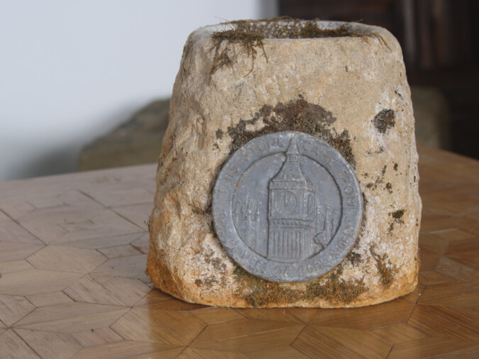 Historical WWII London 1941 Collectors’ Houses of Parliament Stone Vase Pot