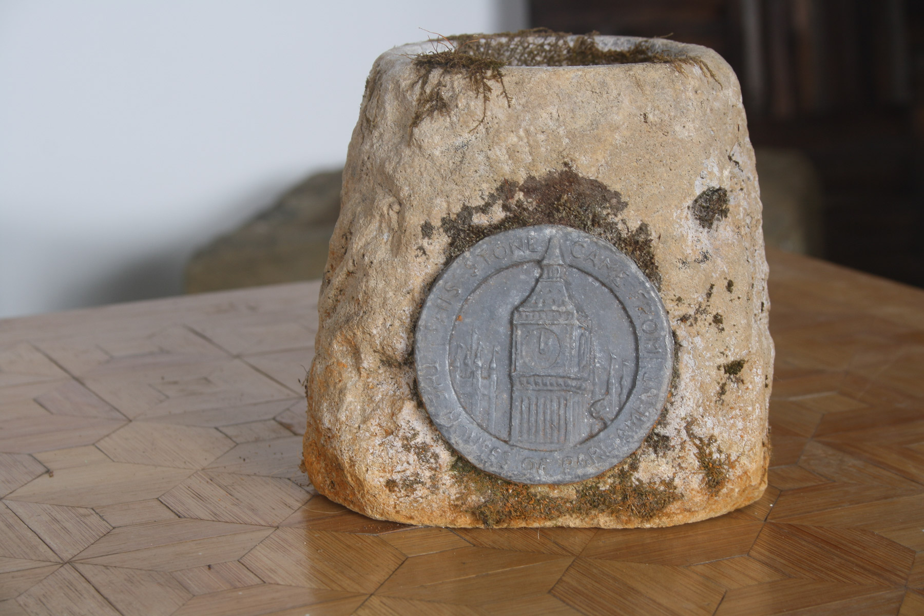 Historical WWII London 1941 Collectors’ Houses of Parliament Stone Vase Pot