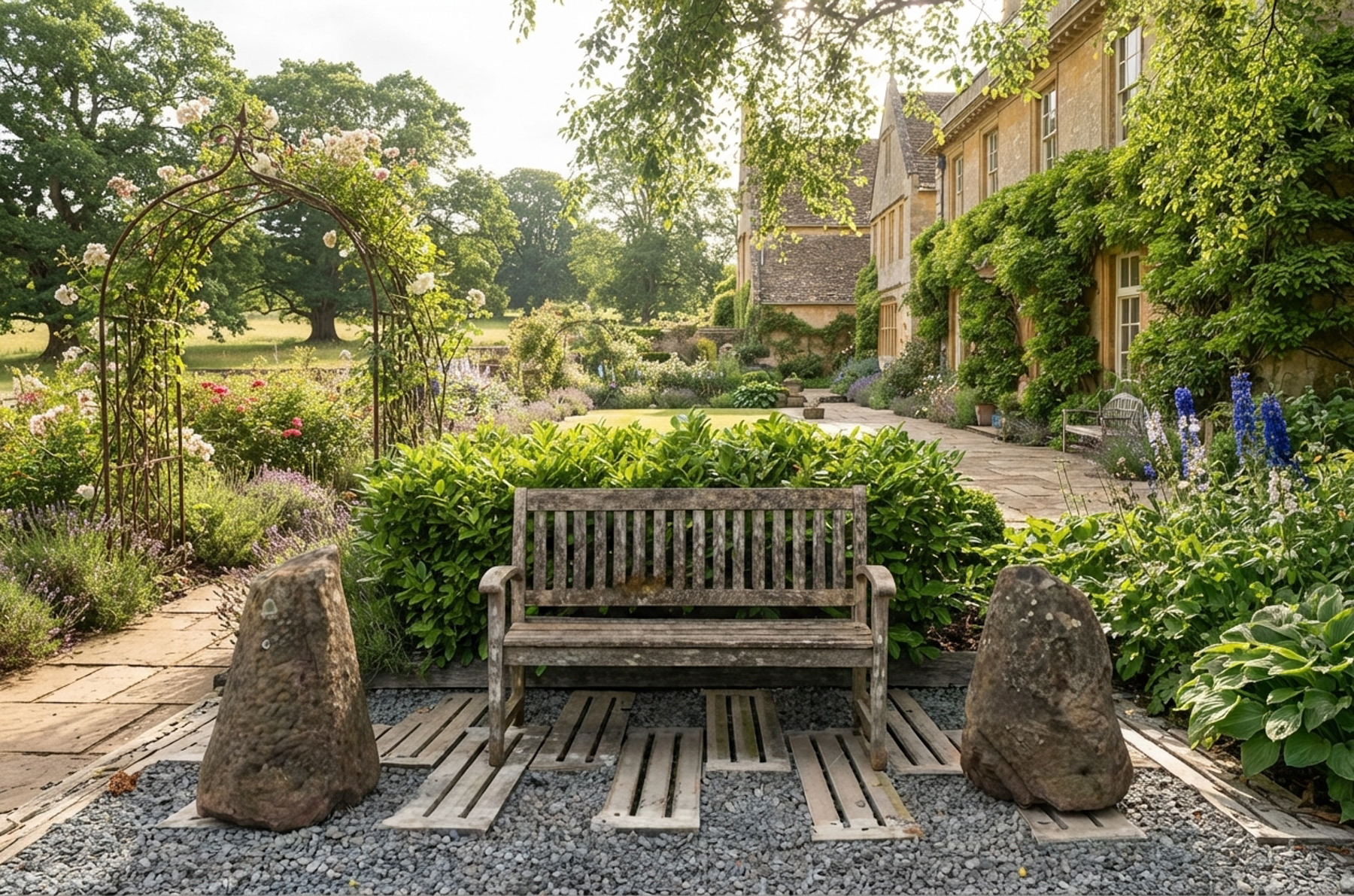 Pair of Large Antique Red Sandstone Monolith Staddlestone Garden Stones - Image 11