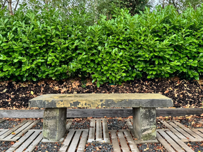 Large 6ft Carved York Stone Garden Bench | Wabi-Sabi Weathered Sandstone Seat