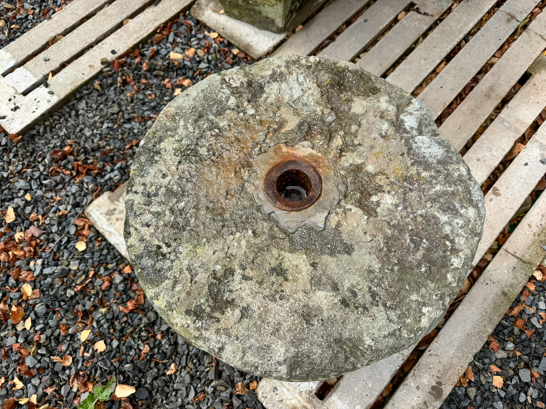 Pair of 19th Century Hand-Carved Stone Pedestal Column Bases | Weathered Garden Architectural Elements - Image 12