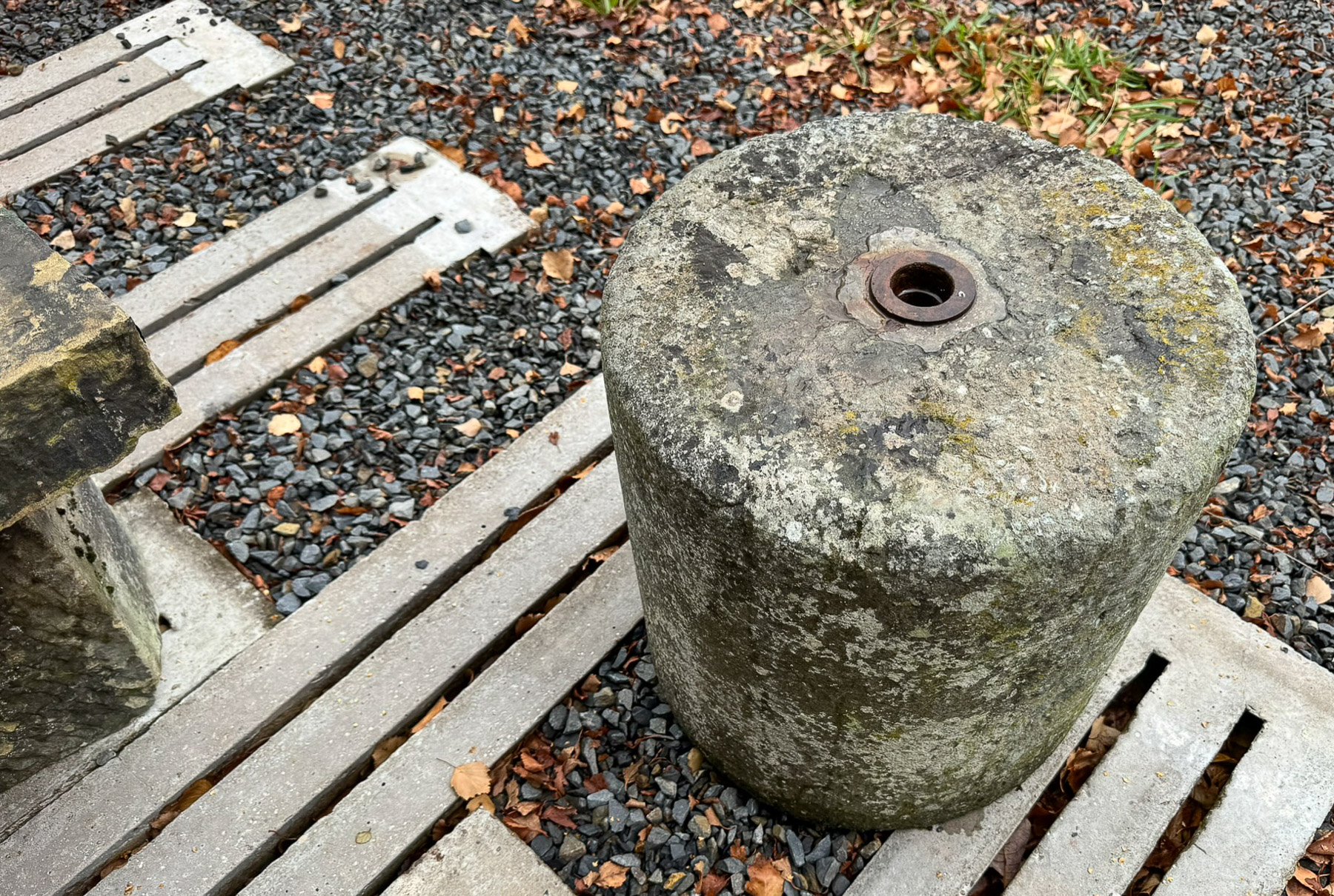 Pair of 19th Century Hand-Carved Stone Pedestal Column Bases | Weathered Garden Architectural Elements - Image 10